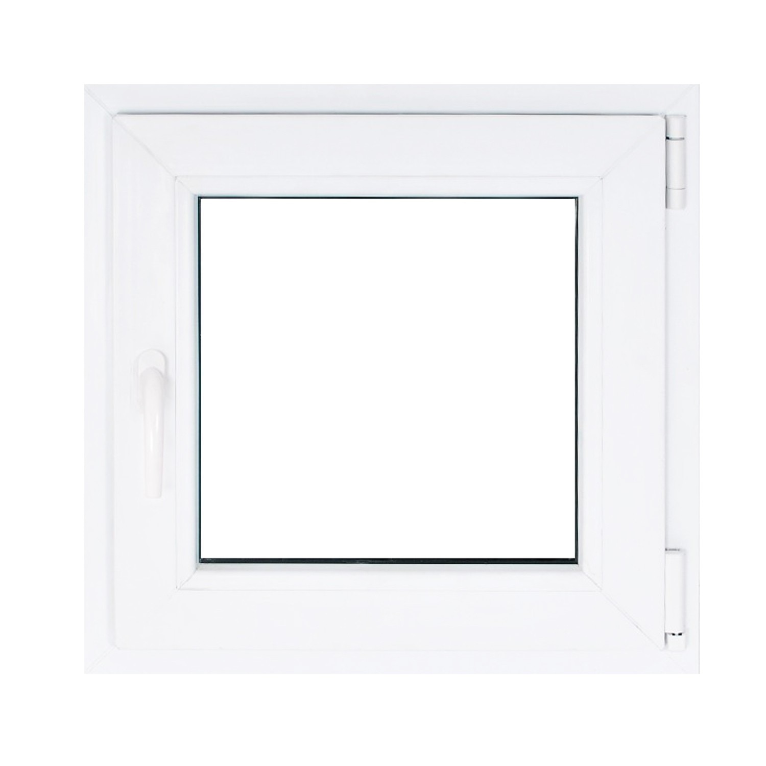 Fereastra PVC , Rehau, 1 canat, Alb, Deschidere simpla pe partea dreapta, 500x500 mm