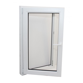 Fereastra PVC, Rehau, 1 canat, Alb, deschidere oscilobatanta pe partea stanga, 800x1200 mm Fereastra PVC, Rehau, 1 canat, Alb, deschidere oscilobatanta pe partea stanga, 800x1200 mm