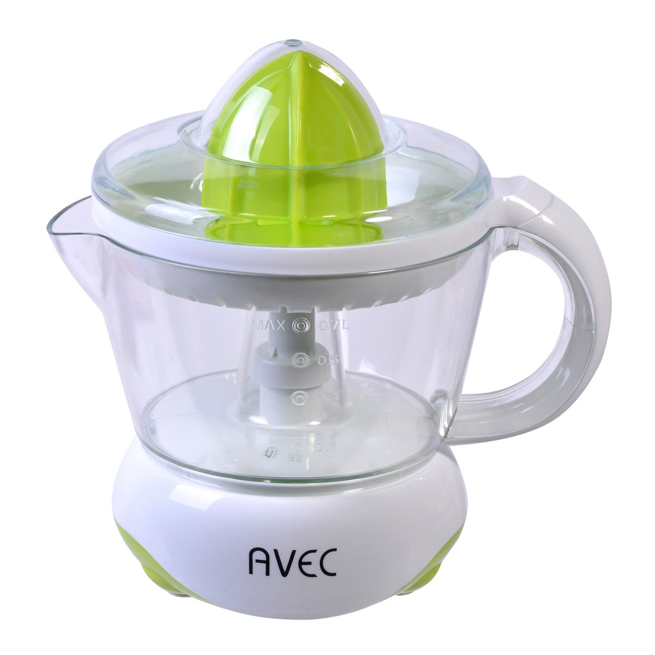 Storcator electric pentru citrice, Capac transparent, 0.7 L, 25W, 2 Viteze, Alb/Verde