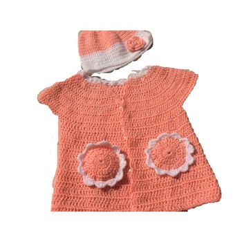 Bluza handmade, lucrata manual din acril , cu flori, pentru fete, 3-5 ani, 116-122 cm Bluza handmade, lucrata manual din acril , cu flori, pentru fete, 3-5 ani, 116-122 cm