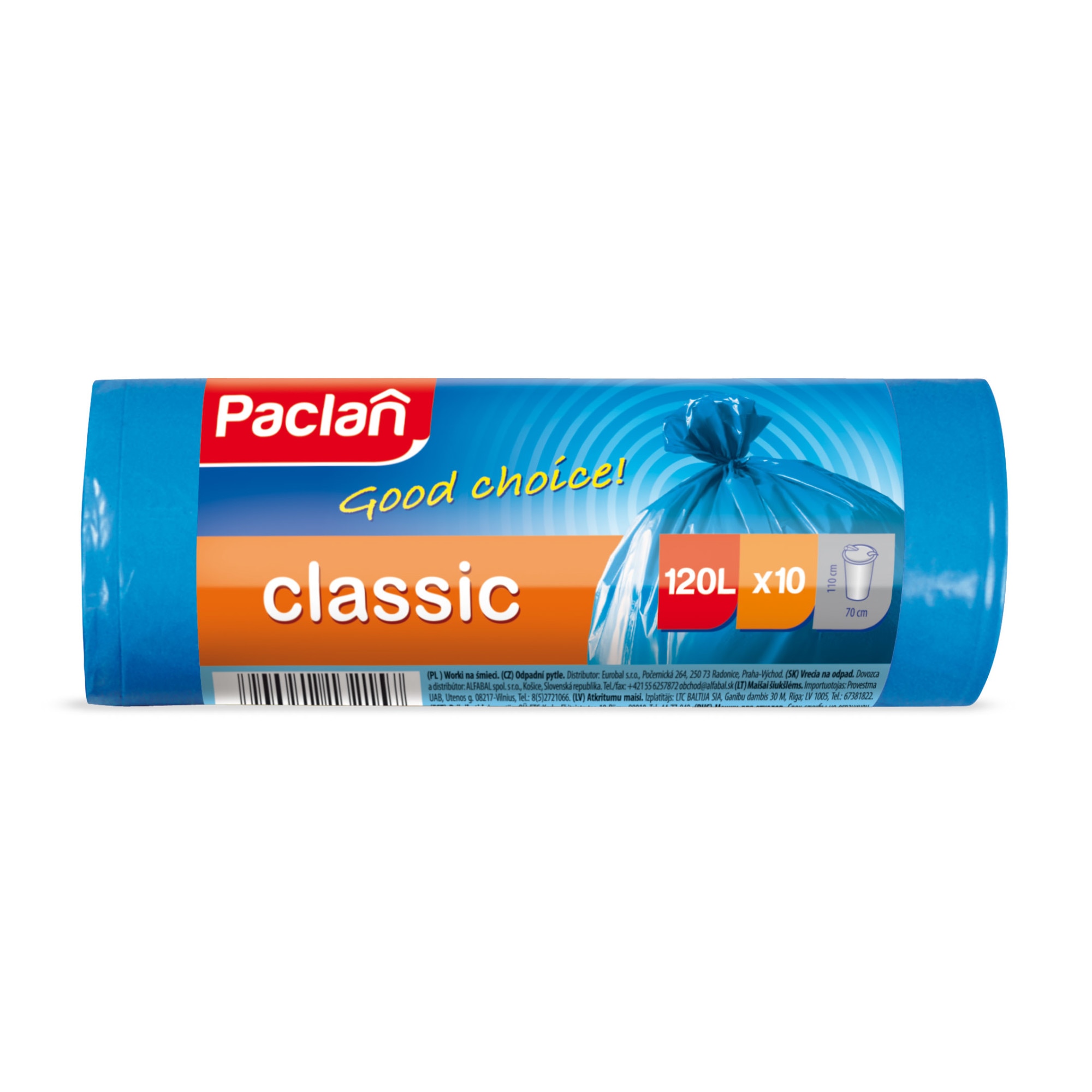 Saci menajeri Paclan Classic 120l albastri 70cmx110cm 10buc