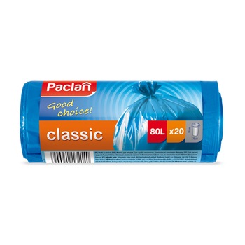 Saci menajeri Paclan Classic 80l albastri 70cmx90cm 20buc Saci menajeri Paclan Classic 80l albastri 70cmx90cm 20buc