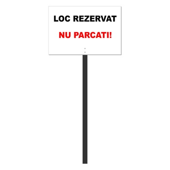 Placuta parcare, aluminiu, 30x20 cm, cu picior sustinere otel Placuta parcare, aluminiu, 30x20 cm, cu picior sustinere otel