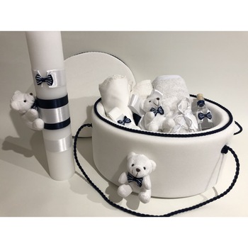 Trusou botez la cufar din catifea si lumanare id:138 model Ola Baby Trusou botez la cufar din catifea si lumanare id:138 model Ola Baby