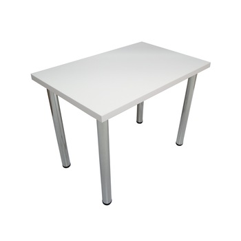 Masa Bucatarie din PAL melaminat, Pool Com, Alb, 130x70x75H,cm Masa Bucatarie din PAL melaminat, Pool Com, Alb, 130x70x75H,cm