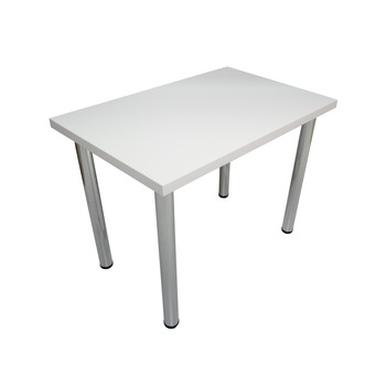 Masa Bucatarie din PAL melaminat, Pool Com, Alb, 100x65x75H,cm Masa Bucatarie din PAL melaminat, Pool Com, Alb, 100x65x75H,cm