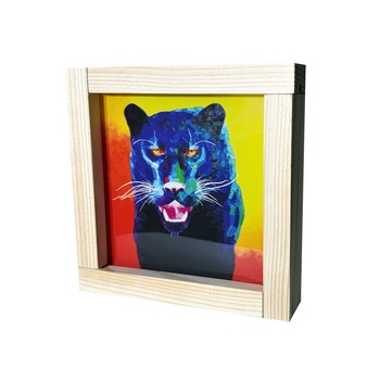 Cadou pentru barbati, Regalo - Tablou luminos Pantera, 12,5 cm Cadou pentru barbati, Regalo - Tablou luminos Pantera, 12,5 cm