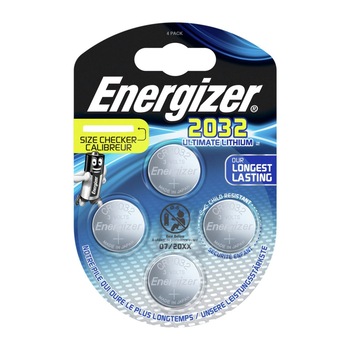 Set 4 baterii litiu CR2032 Energizer Ultimate Lithium 3V 250mAh Set 4 baterii litiu CR2032 Energizer Ultimate Lithium 3V 250mAh