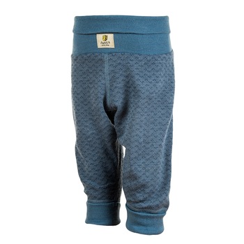Pantaloni Jacquard din lana merinos, Janus, Albastru Pantaloni Jacquard din lana merinos, Janus, Albastru