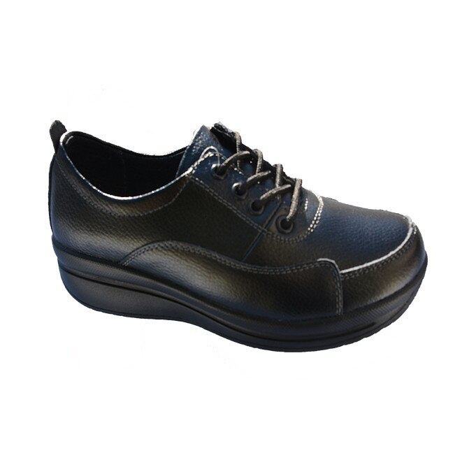Pantofi confortabili din piele naturala, D&J Exclusive, Negru