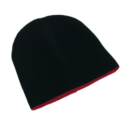 Caciula reversibila Weser Nordic, negru/rosu, marime universala