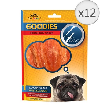 Recompense pentru caini 4 Dog Goodies Chicken Jerky Tenders, 12x100g Recompense pentru caini 4 Dog Goodies Chicken Jerky Tenders, 12x100g