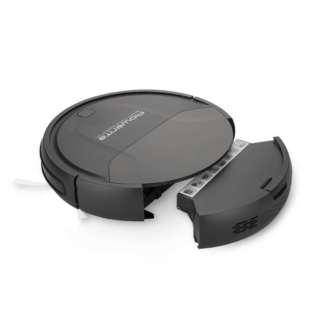 Aspirator robot Rowenta Smart Force Essential RR6925WH, 3 functii, Autonomie pana la 150min, Functia Magnetic Strip, Senzor infrarosu si denivelari, Negru