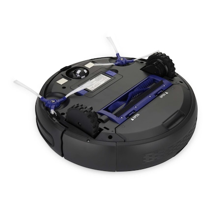 Aspirator robot Rowenta Smart Force Essential RR6925WH, 3 functii, Autonomie pana la 150min, Functia Magnetic Strip, Senzor infrarosu si denivelari, Negru