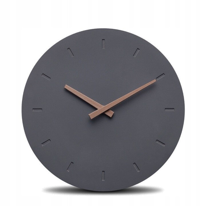 Ceas de perete din beton iHome, Beton, 30,5 x 4 cm