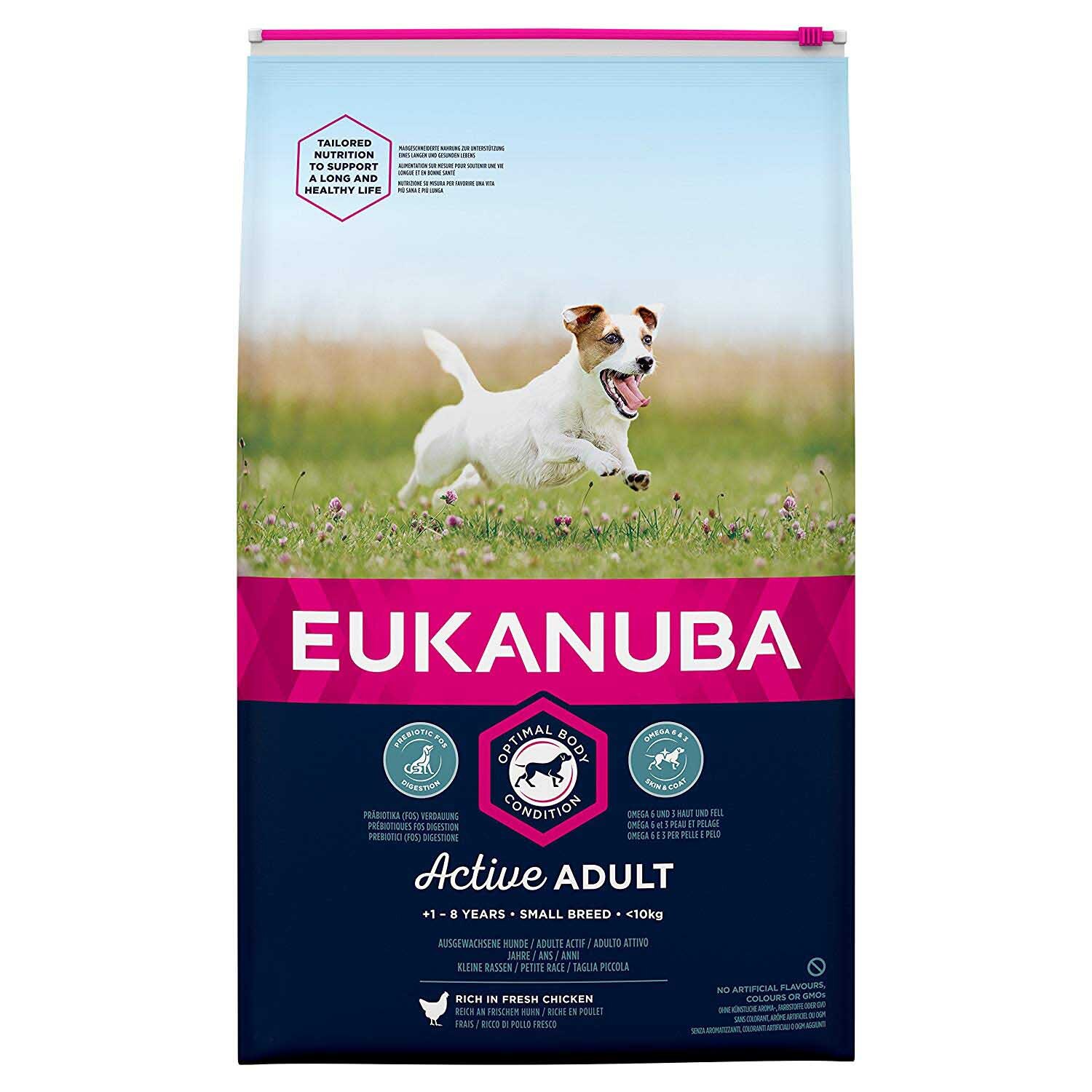 Hrana uscata pentru caini Eukanuba, Adult Small & Mediu cu Pui, 12 kg