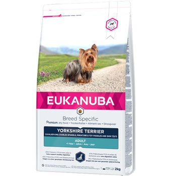 Hrana uscata pentru caini Eukanuba Yorkshire Terrier, Pui, 2Kg Hrana uscata pentru caini Eukanuba Yorkshire Terrier, Pui, 2Kg