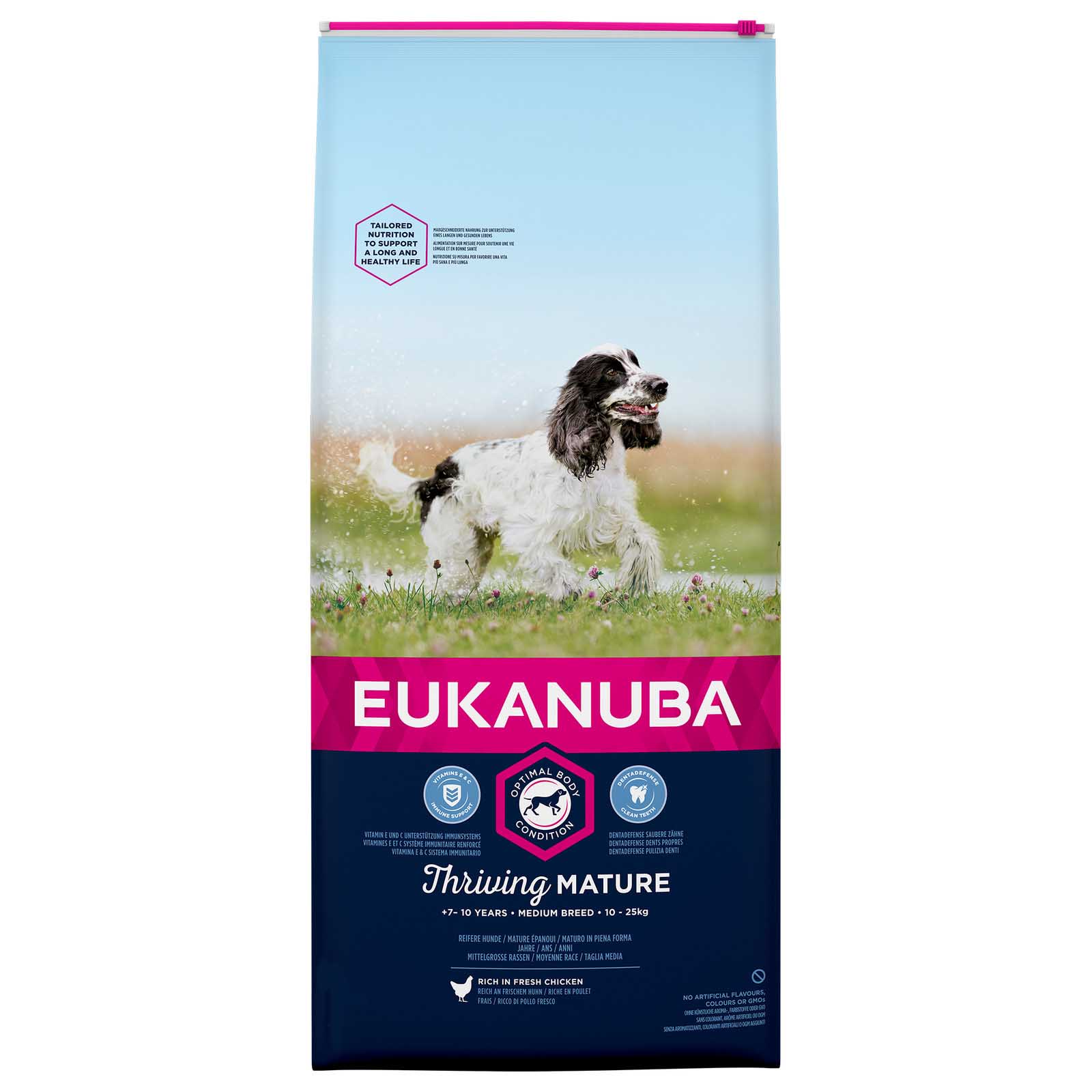 Hrana uscata pentru caini Eukanuba, Matur Mediu cu Pui, 12 kg
