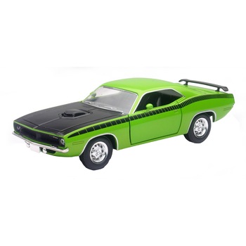 Masinuta diecast Plymouth Cuda 1970, Verde, 1:24 Masinuta diecast Plymouth Cuda 1970, Verde, 1:24