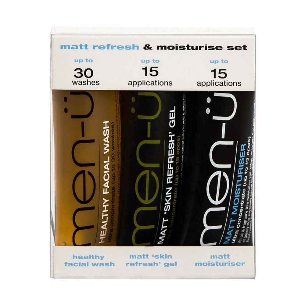 Set ingrijire faciala hidratanta Men-U 3x15 ml