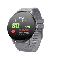 ceas smartwatch si bratara fitness max v11 notificari apelurimesajefacebook 13quot full oled display monitorizare ritm cardiac si tensiune arteriala multi-sport mode waterproof player muzica pedometru curea canvas black edition imagen 29_0_
0