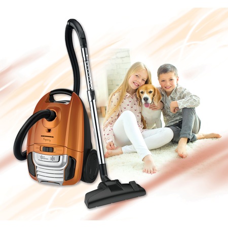 Aspirator cu sac Heinner HVC-MS700KP, 700W, 3 L, Variator putere, Silentios, Indicator sac plin, Maro