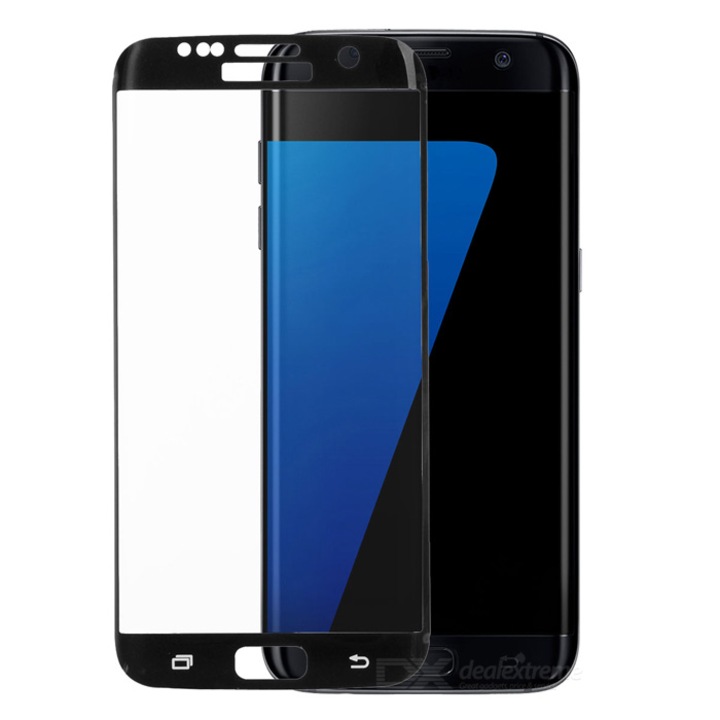 5D Стъклен протектор Full Face Tempered Glass за Samsung Galaxy S7 Edge, Черен