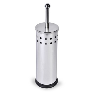 Perie pentru toaleta S-Home cu suport metalic, model uni, gri Perie pentru toaleta S-Home cu suport metalic, model uni, gri