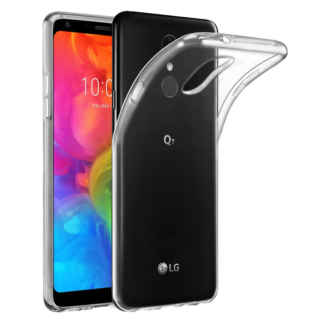 Husa carcasa LG Q7 din silicon TPU grosime 0.3mm Transparenta (Rebnik)