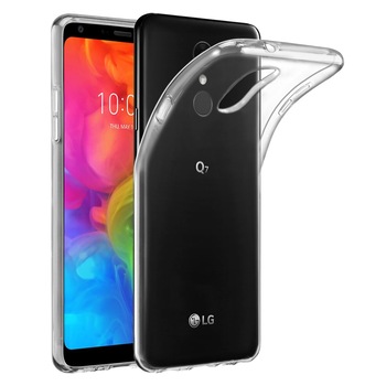 Husa carcasa LG Q7 din silicon TPU grosime 0.3mm Transparenta (Rebnik) Husa carcasa LG Q7 din silicon TPU grosime 0.3mm Transparenta (Rebnik)
