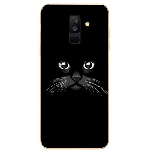 Husa Samsung Galaxy A6 PLUS Black Cat, Multicolor