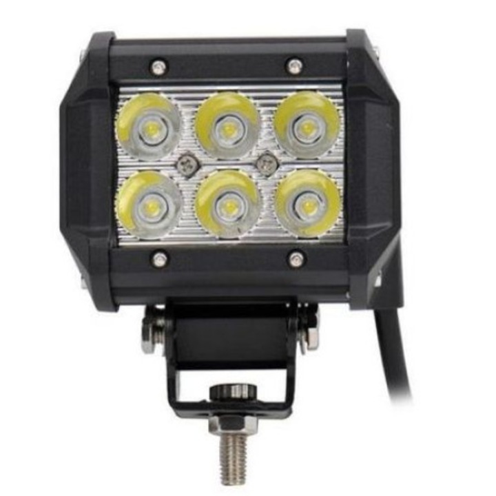 Proiector LED Auto 18W/12V-24V, 1800 Lumeni, Dreptunghiular