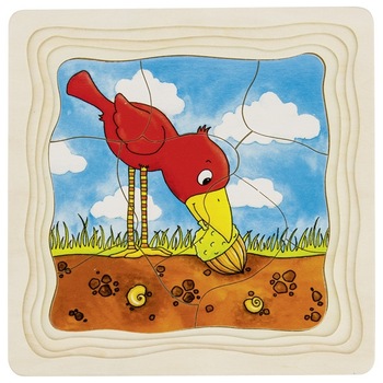Puzzle 4 straturi copac, 44 piese, lemn Puzzle 4 straturi copac, 44 piese, lemn