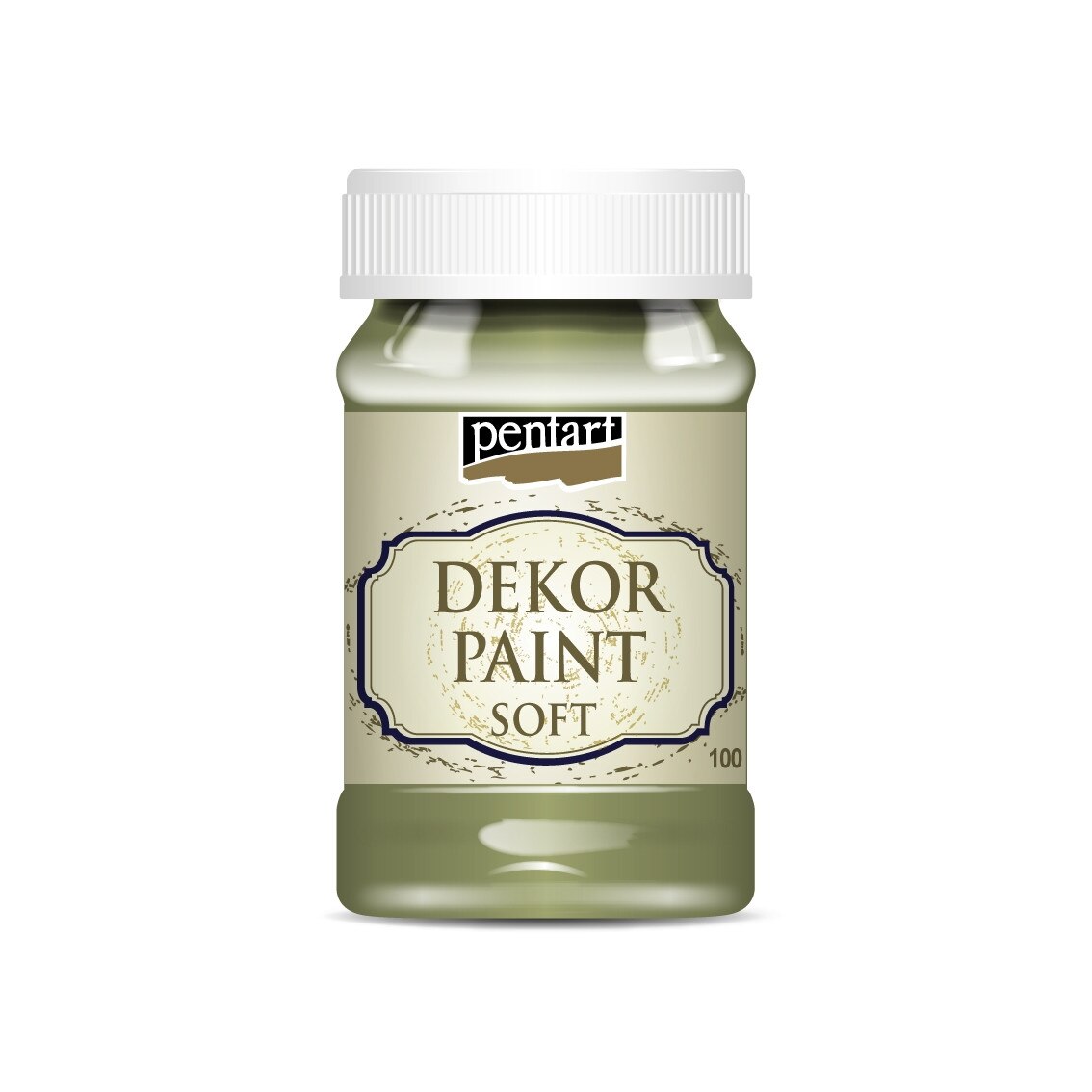 Vopsea decorativa soft Pentart - olive, 100 ml