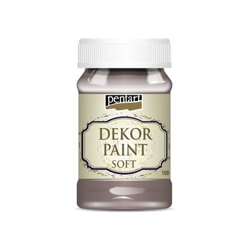 Vopsea decorativa soft Pentart - ciocolata, 100 ml Vopsea decorativa soft Pentart - ciocolata, 100 ml