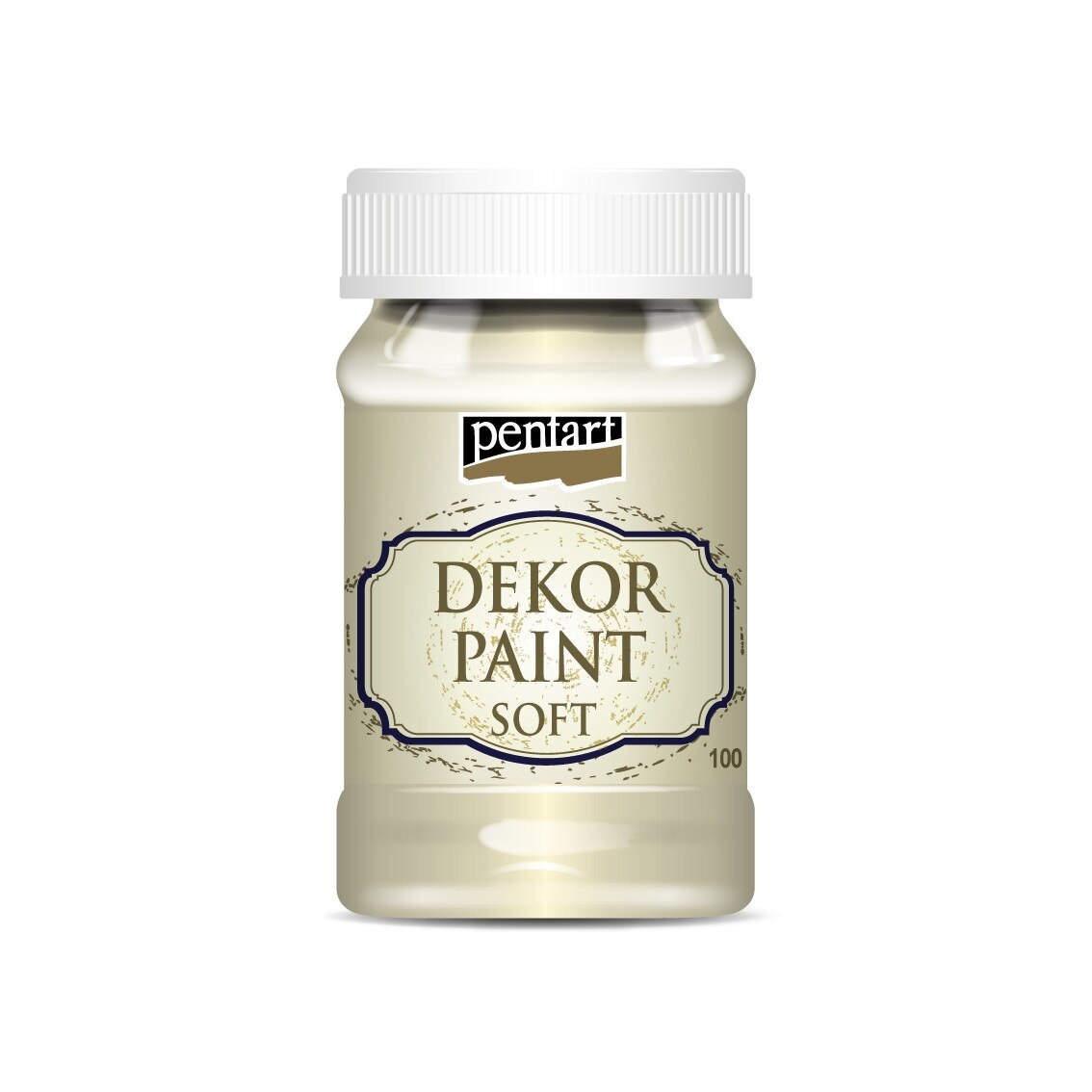 Vopsea decorativa soft Pentart - ivoriu, 100 ml