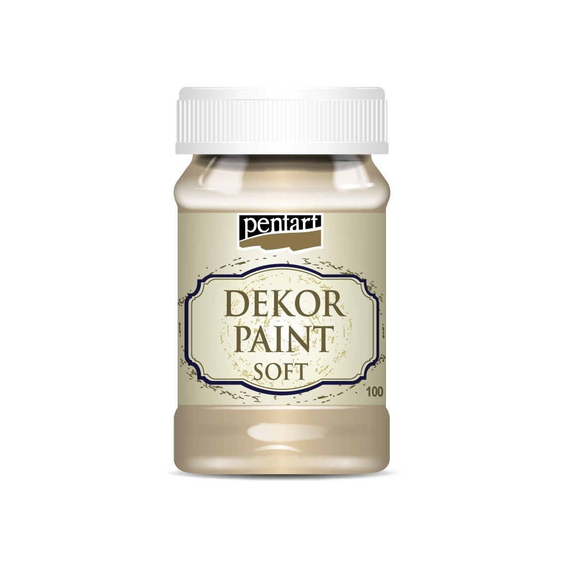 Vopsea decorativa soft Pentart - albus de ou, 100 ml