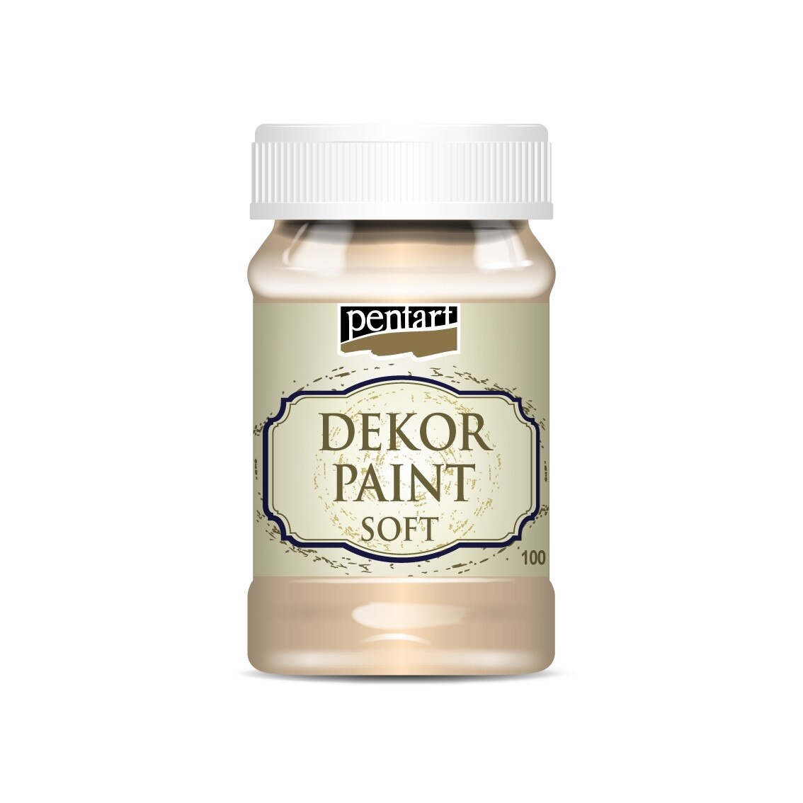 Vopsea decorativa soft Pentart - piersica, 100 ml