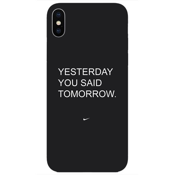 Husa iPhone X Yesterday You Said Tomorrow, Multicolor
