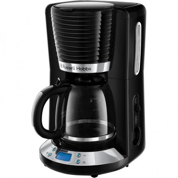 Cafetiera Russell Hobbs Inspire Black 24391-56, 1100 W, 1.25 l, Tehnologie WhirlTech, Timer digital, Negru/Crom Cafetiera Russell Hobbs Inspire Black 24391-56, 1100 W, 1.25 l, Tehnologie WhirlTech, Timer digital, Negru/Crom