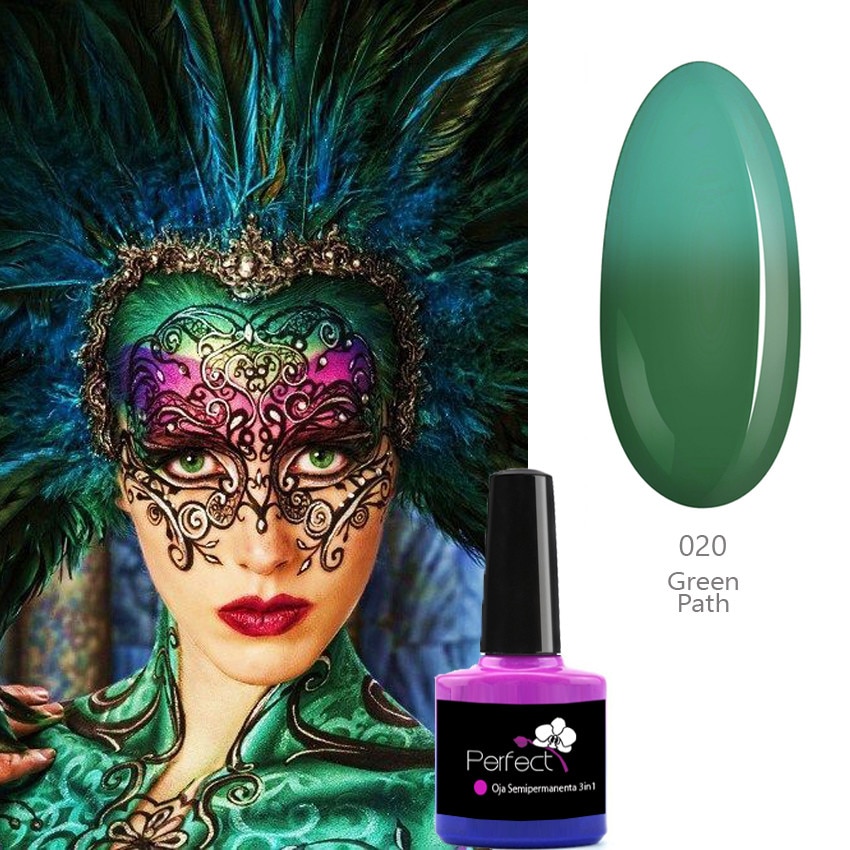 Oja Semipermanenta unghii 3in1 Cameleon-Termo, 7.3ml cu Pensula Perfect 020