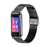 bratara fitness morefit y8  bt 40 ritm cardiac tensiune nivel oxigen calorii pedometru monitorizare somn notificari apeluri si mesaje anti-lost stand-by 15 zile android ios curea otel inoxidabil negru imagen 4_0_
0