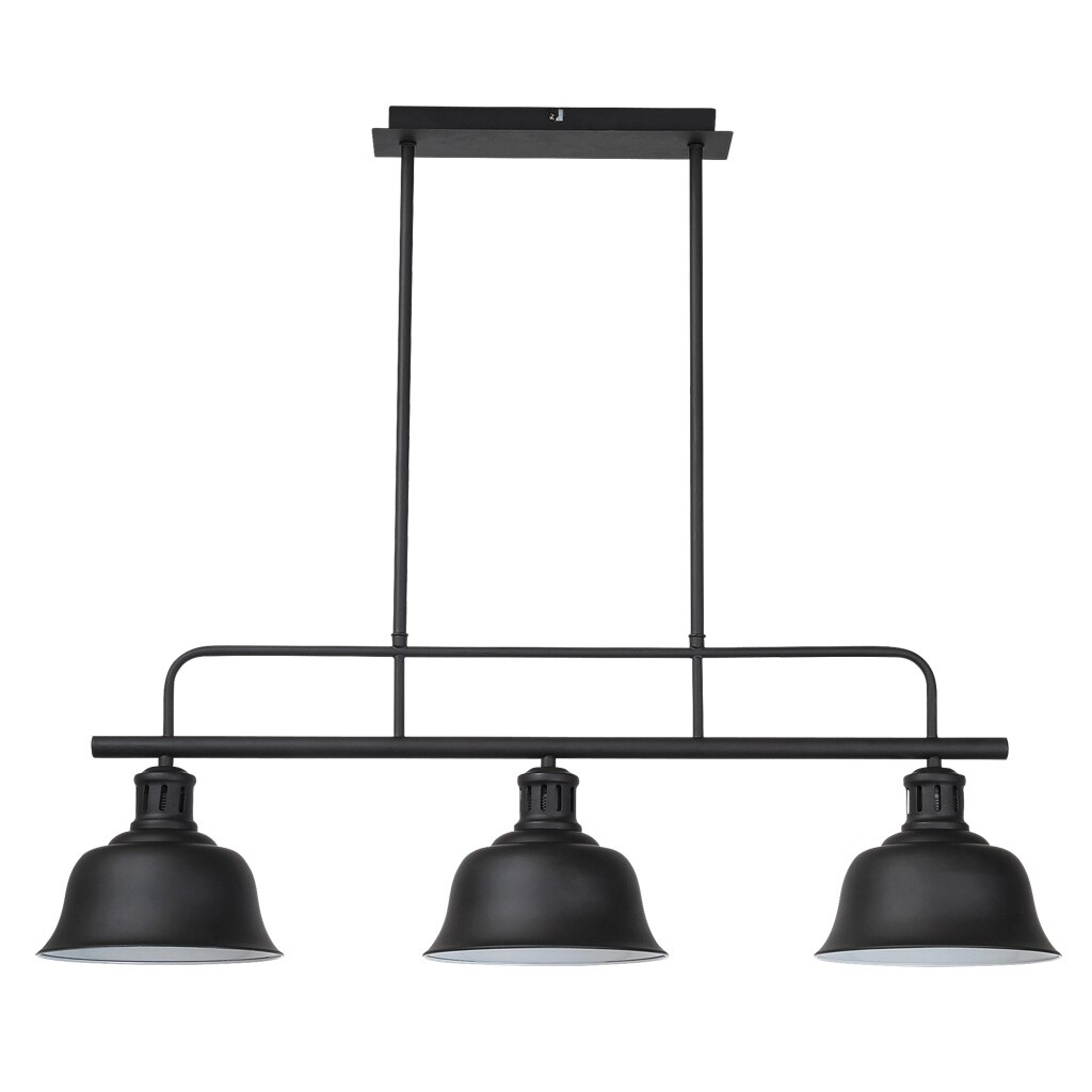 Lustra Rabalux Caitlin, E27, 3x60W, metal, Negru mat
