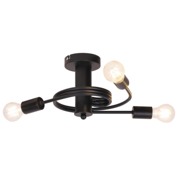 Plafoniera Rabalux Carly, E27, 3x15W, metal, Negru mat Plafoniera Rabalux Carly, E27, 3x15W, metal, Negru mat