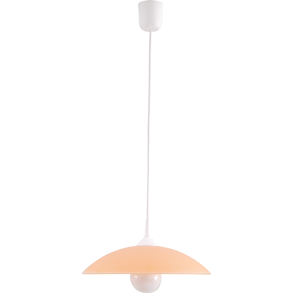 Pendul Rabalux Cupola range, E27, 60W, Alb/Portocaliu
