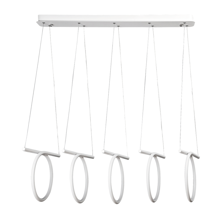 Lustra LED integrat Rabalux Donatella, 108W, 6940 lm, lumina neutra, metal/plastic, Alb