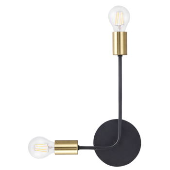 Aplica Rabalux Lanny, E27, 2x15W, metal, Negru/Auriu Aplica Rabalux Lanny, E27, 2x15W, metal, Negru/Auriu