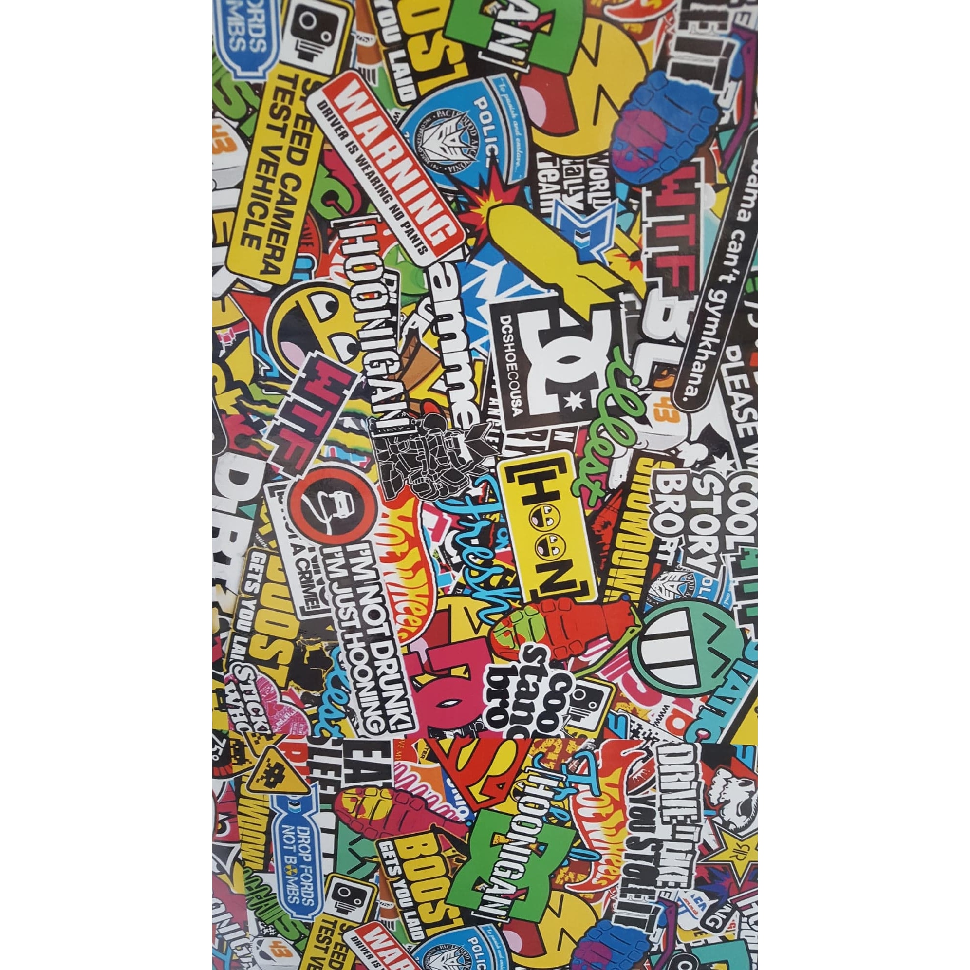 Sticker bomb color, 200 x 137 cm