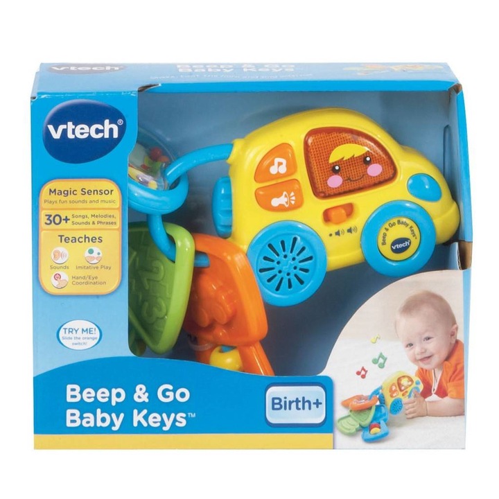 Бебешка дрънкалка Vtech със звук и светлина количка
