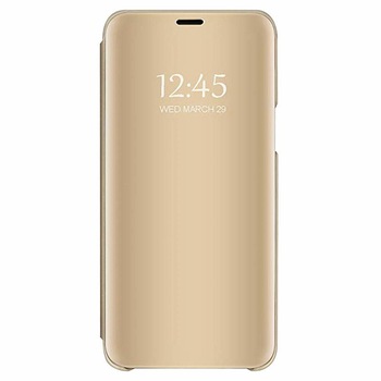 Husa Clear View Mirror Apple iPhone XS Max Gold Husa Clear View Mirror Apple iPhone XS Max Gold